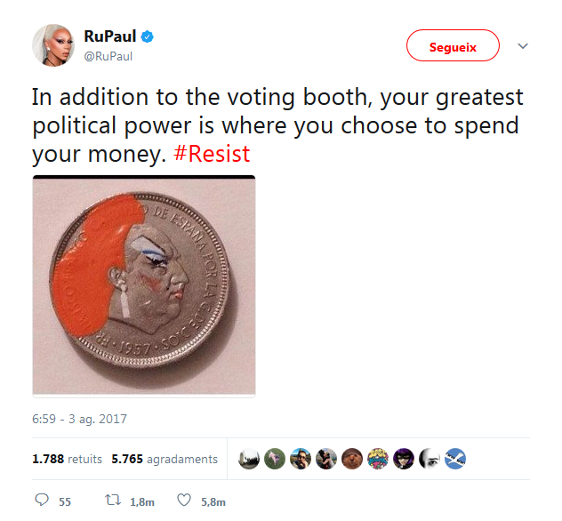 Rupaul twitea una imagen de Franco