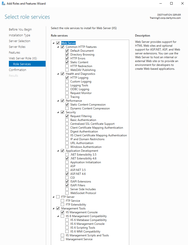 Web Server Role (IIS)