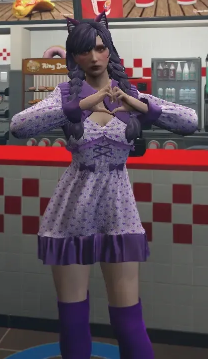 ハロウィン紫猫