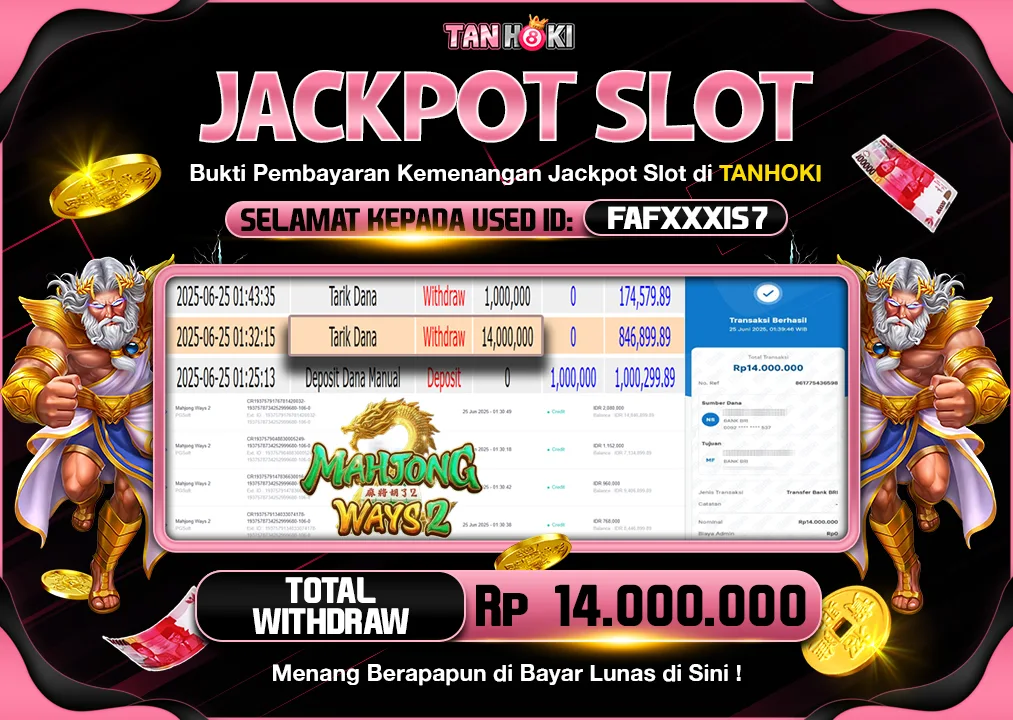 TANHOKI JACKPOT SLOT MAHJONG WAYS 2 Rp.14.000.000,- LUNAS