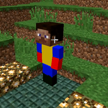 A human NPC saying hey