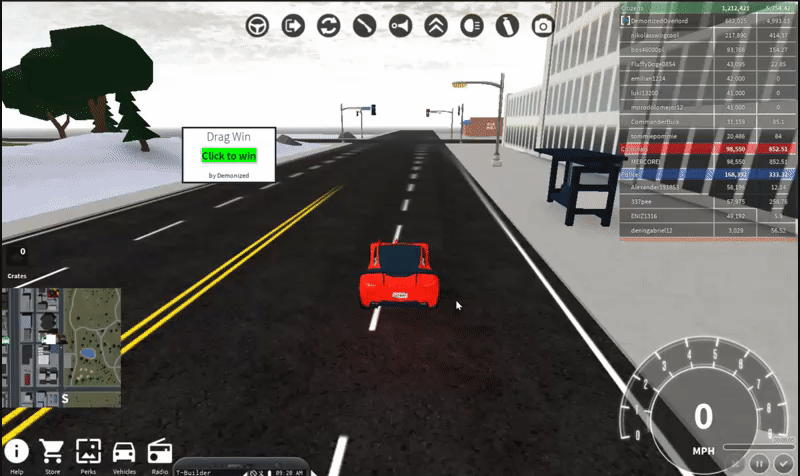 Release Drag Win Vehicle Simulator - roblox vehicle simulator codes 2019 new