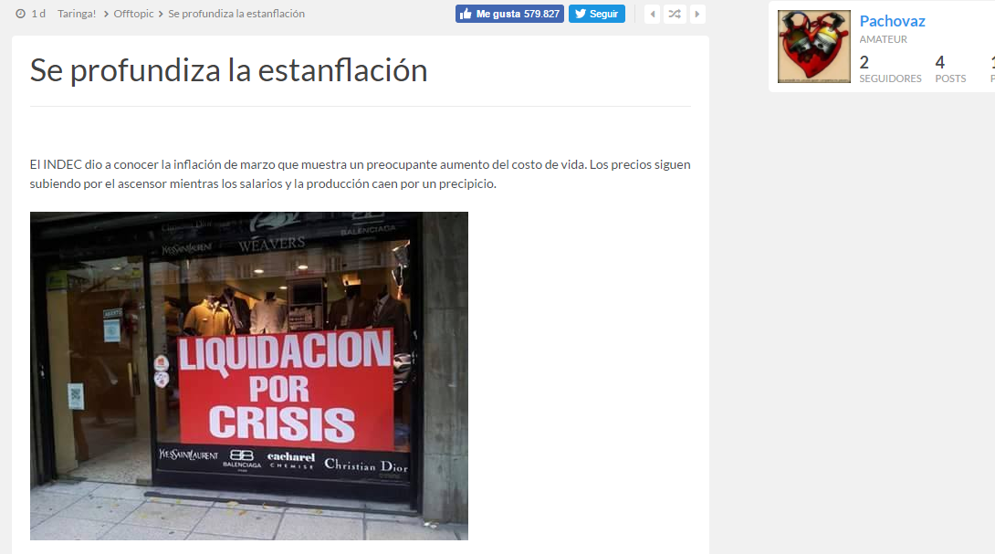 Se desmiente solo:post"Se profundiza la estanflación" Se desmiente solo:post"Se profundiza la estanflación"
