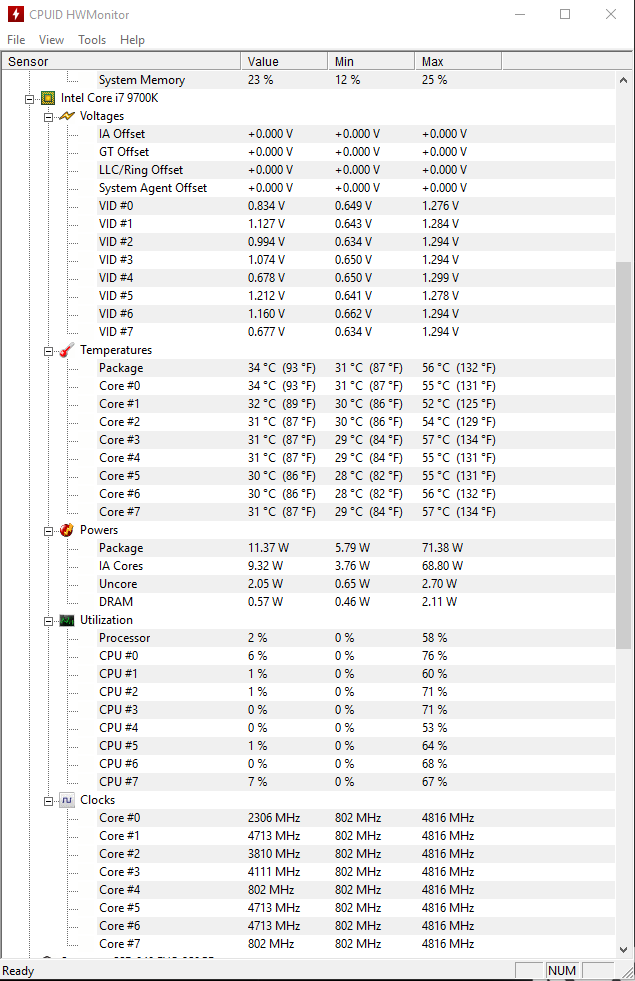 I7 9700k Experiencing Erratic And Fluctuating Temps With Corsair H100i Pro Aio Tom S Hardware Forum