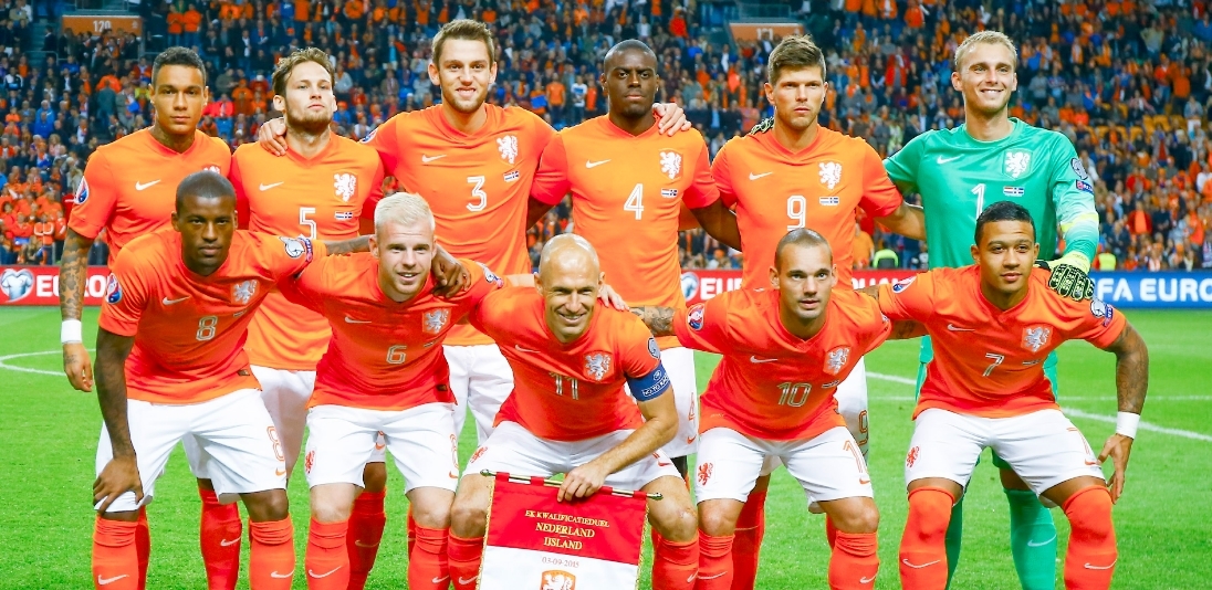 Klaassen, Sneijder en Huntelaar in Nederlands elftal (2015)