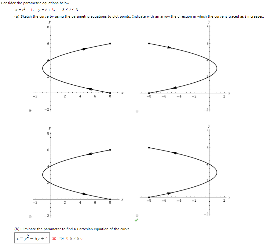 parametric equations of a curve