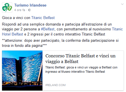Partecipa subito al concorso Titanic Belfast!