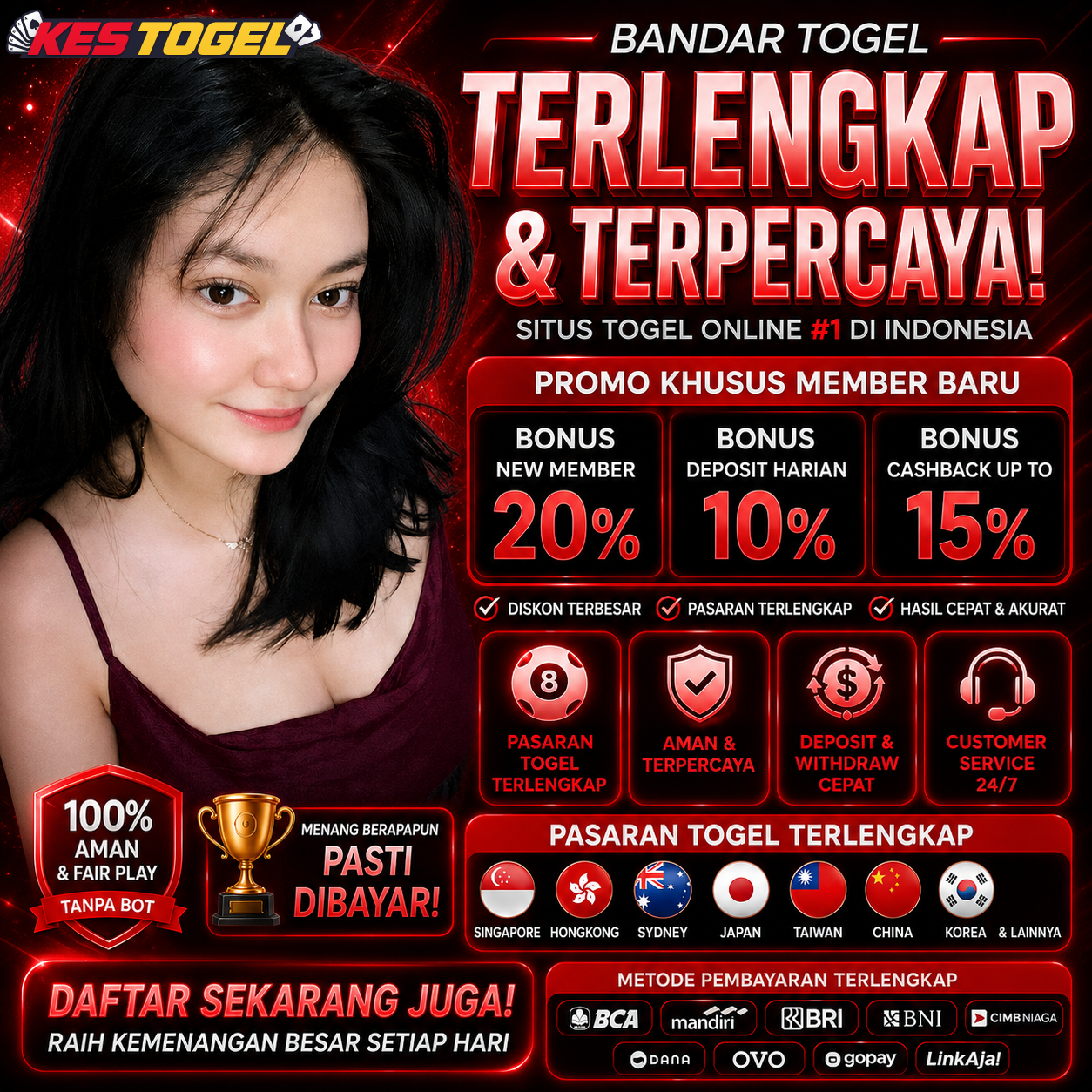 KESTOGEL menjadi pilihan pemain togel online malam ini berkat pasaran internasional lengkap keamanan akun terjamin serta proses transaksi cepat dan nyaman untuk semua pengguna.