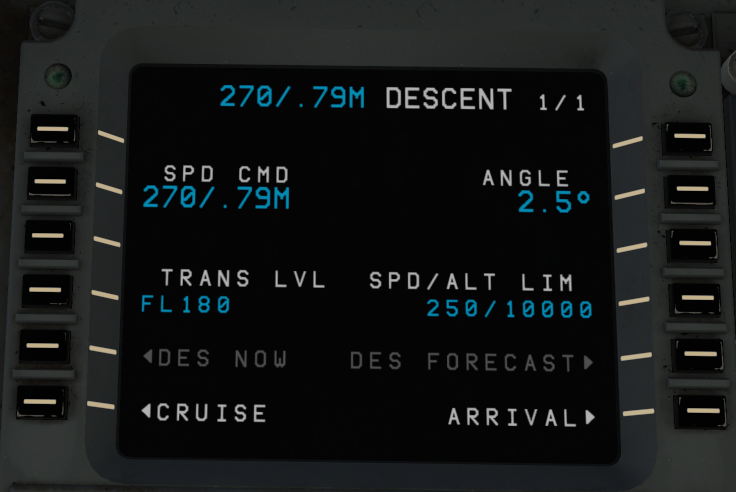 MCDU Calculated Descent Profile - E-Jets Family by X-Crafts - X-Plane ...