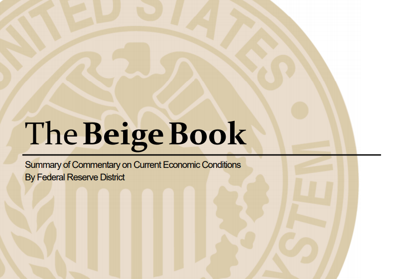 Бежевая Книга ФРС говорит о проблемах с восстановлением экономики.