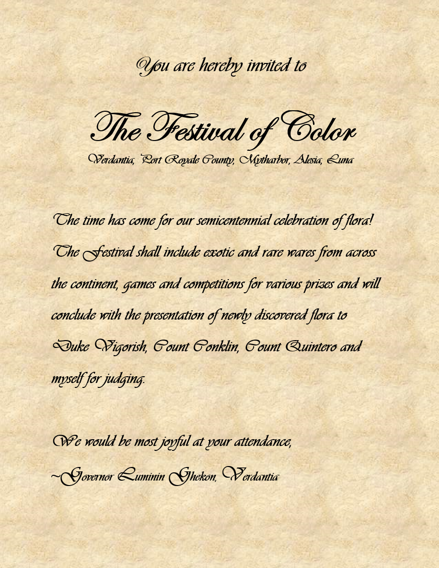 Festival of Colors Invitation