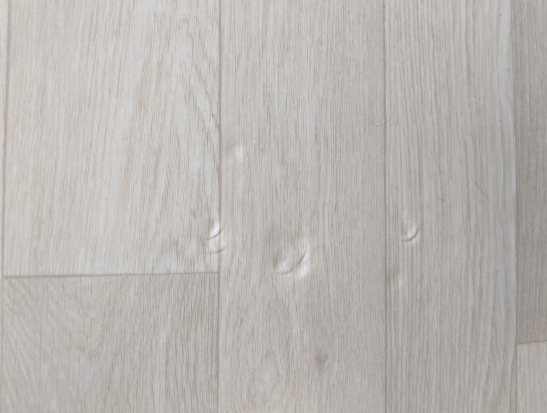 Vinyl flooring dents, any tried and tested ways to remove them? r