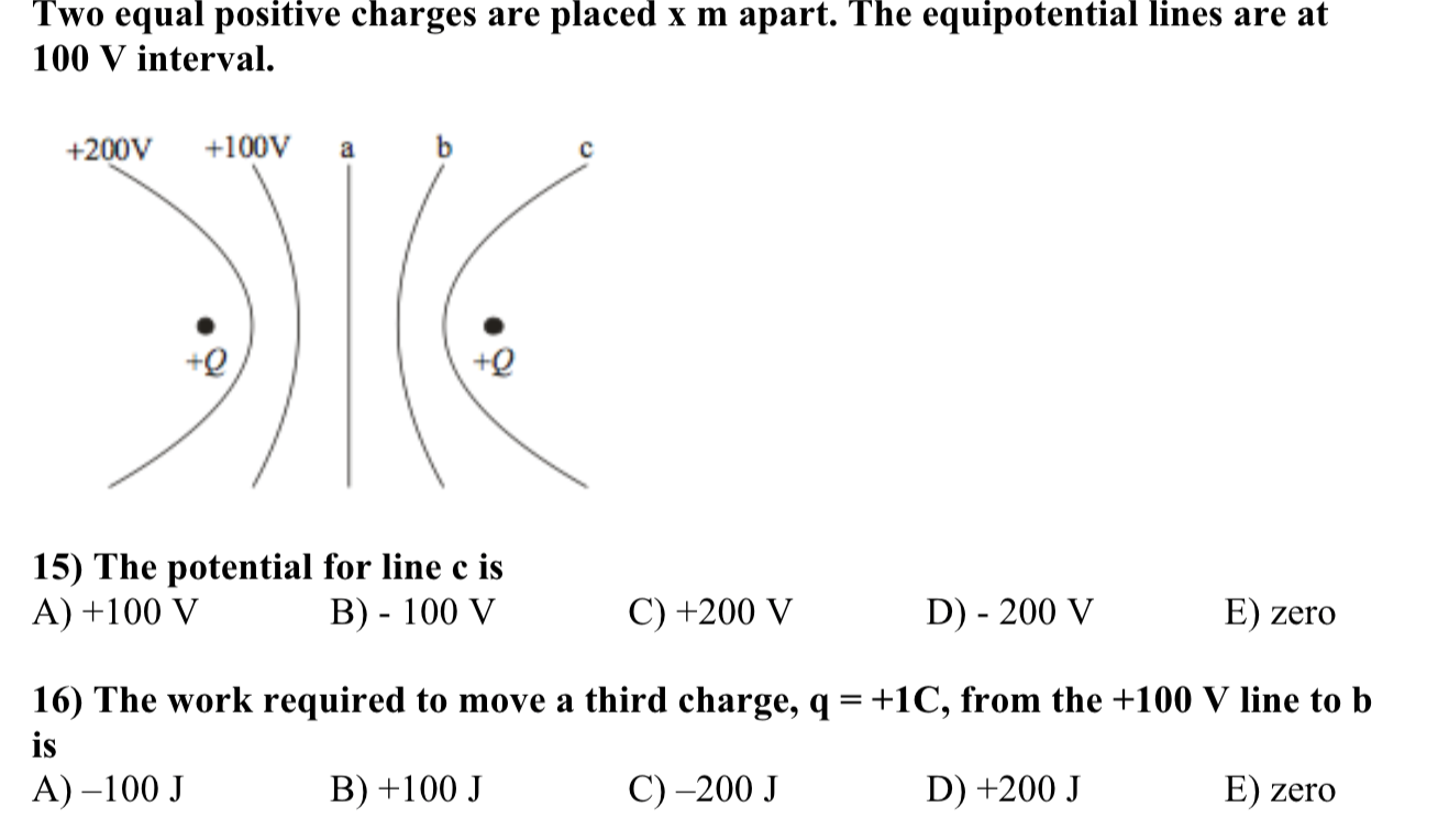 Solved Two Equal Positive Charges Are Placed X M Apart T Chegg Com