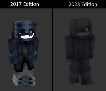 Nightmare sans Minecraft Skins. Download for free at SuperMinecraftSkins