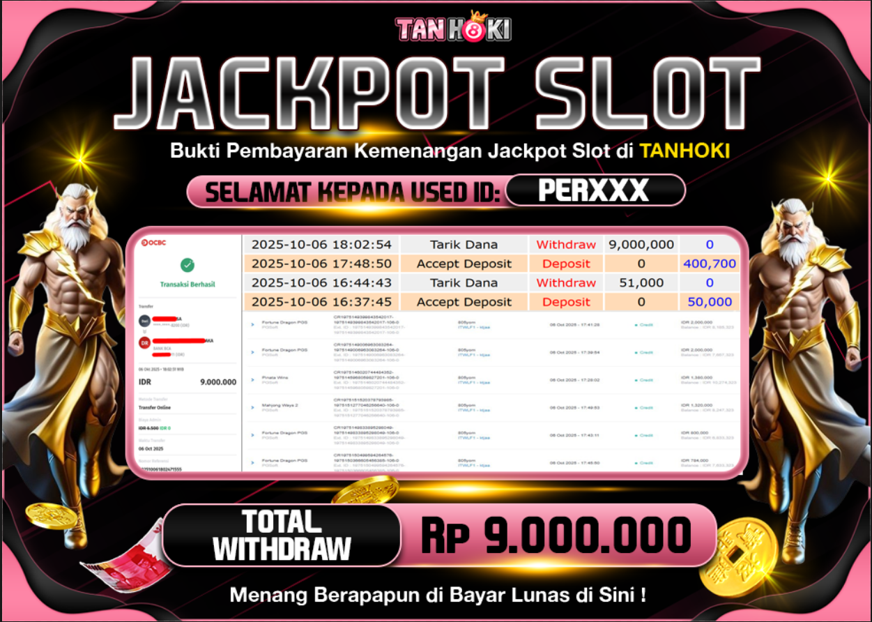 TANHOKI JACKPOT SLOT FORTUNE DRAGON PGS Rp.9.000.000,- LUNAS