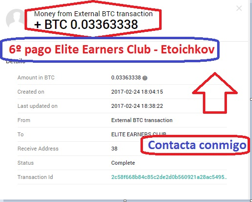 6º pago Elite Earners Club 40$ - 0.03363 BTC C37cefea0a2c99c038e87dc3aab8fd03