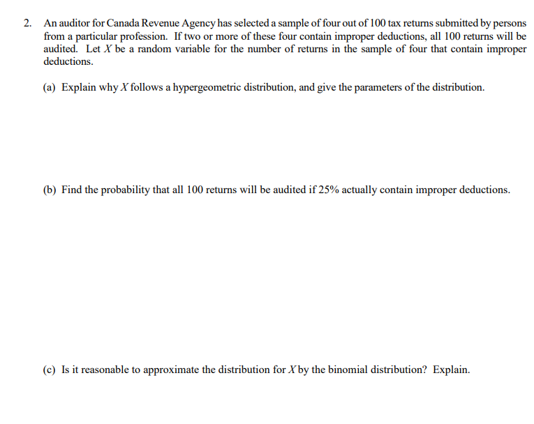 solved-2-an-auditor-for-canada-revenue-agency-has-selected-chegg