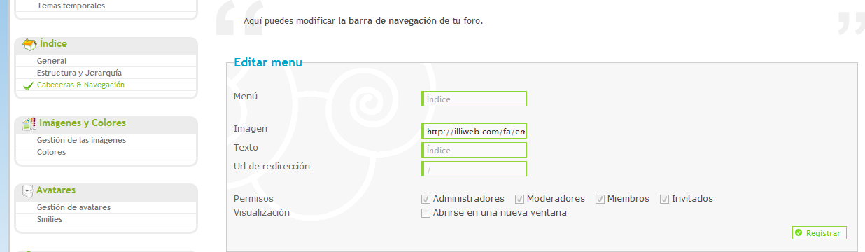 No usar el índice C45384fb7af6522fba10d187e835f34b