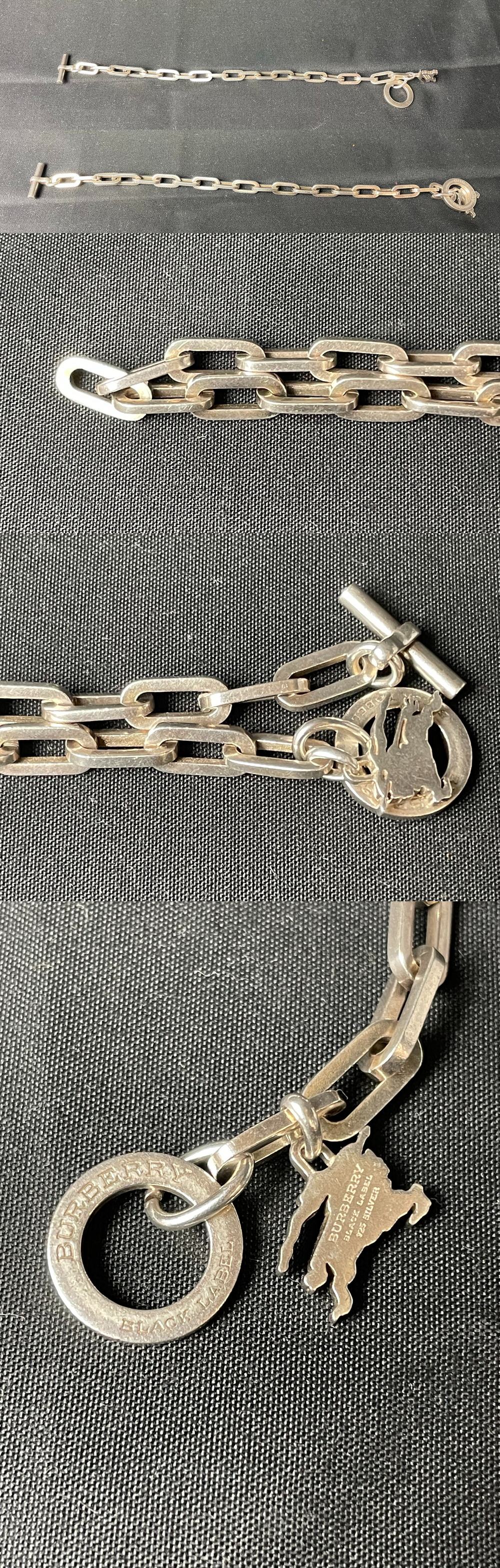 6PB291】1円スタート BURBERRY BLACK LABEL バーバリー チェーン