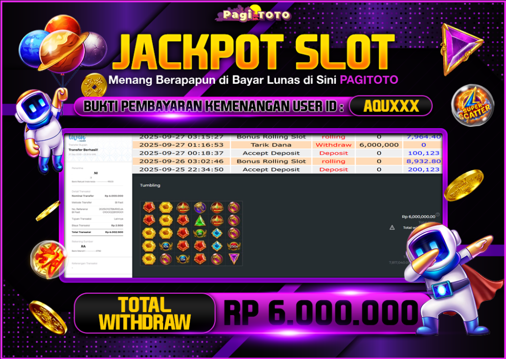 HAPPY JACKPOT MEMBER PAGITOTO SLOT GATES OF OLYMPUS 1000 Rp 6.000.000-, - LUNAS