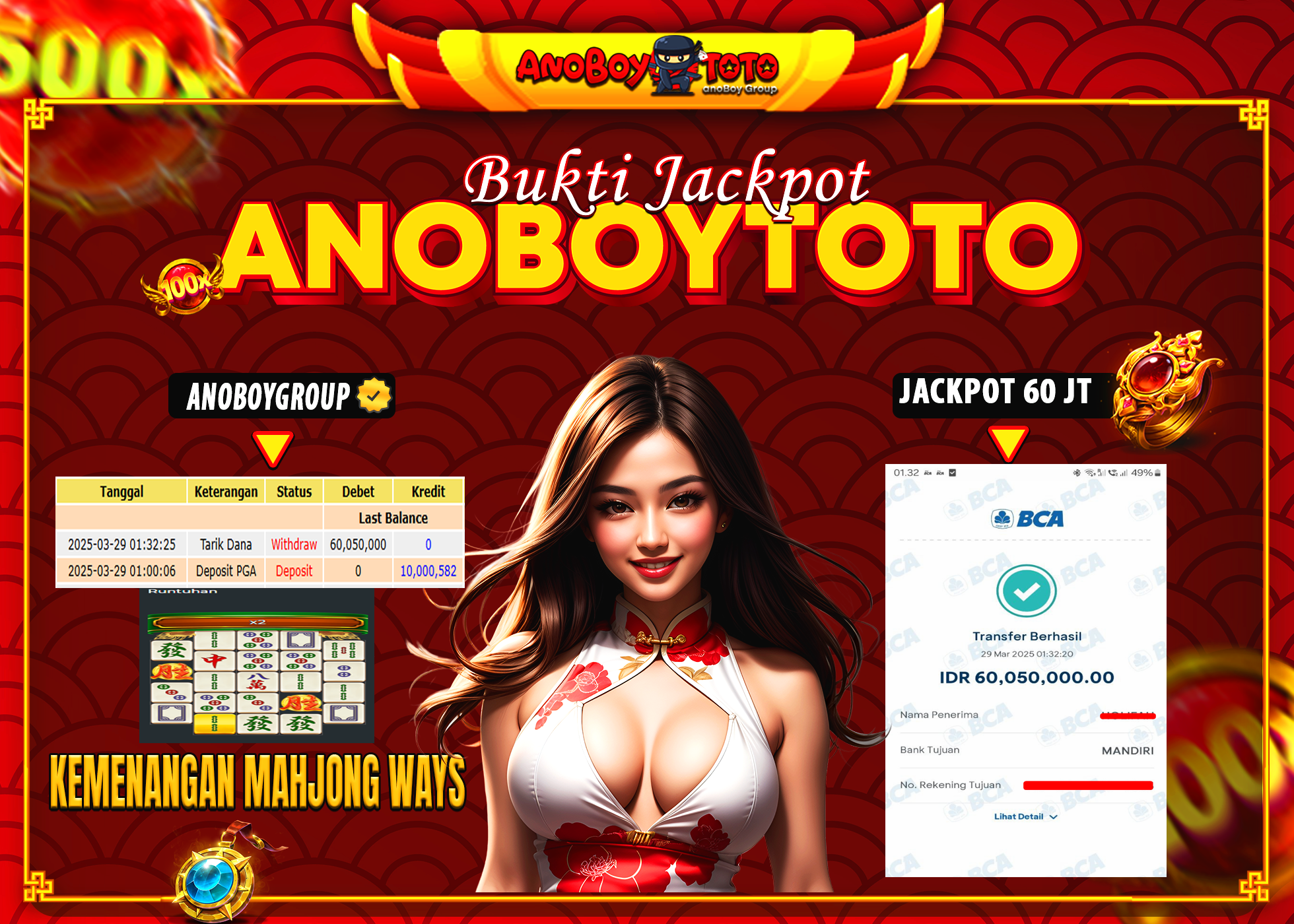 ANOBOYTOTO di Mahjong Ways RP.60.050.000 LUNAS