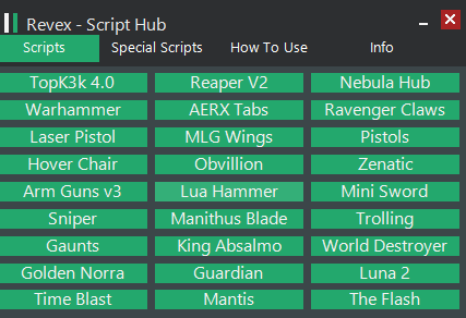 Release Revex Script Hub - roblox lua hammer script