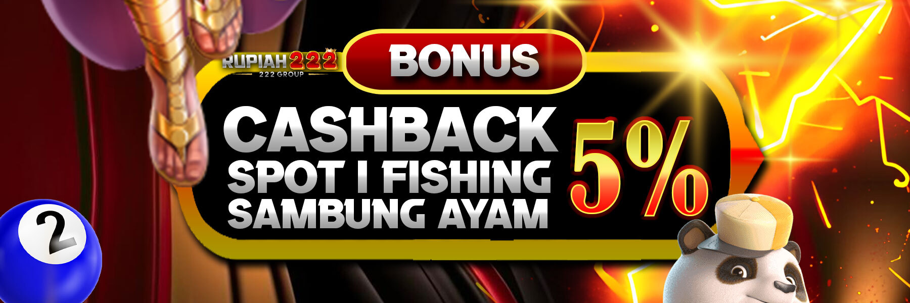 CASHBACK SPORT, FISHING, SABUNG 8%