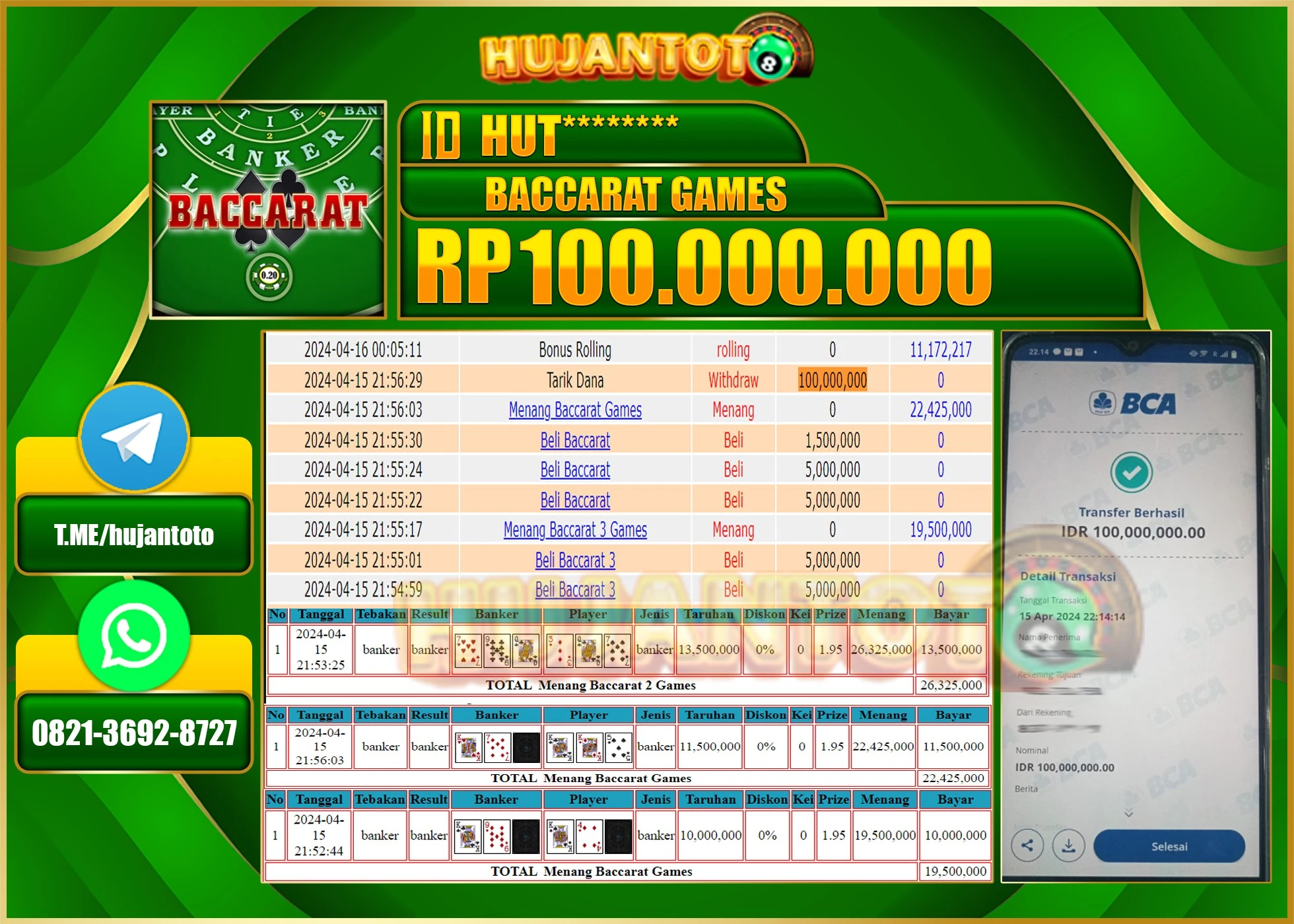 BUKTI JACKPOT BERHASIL TERBAYAR LUNAS