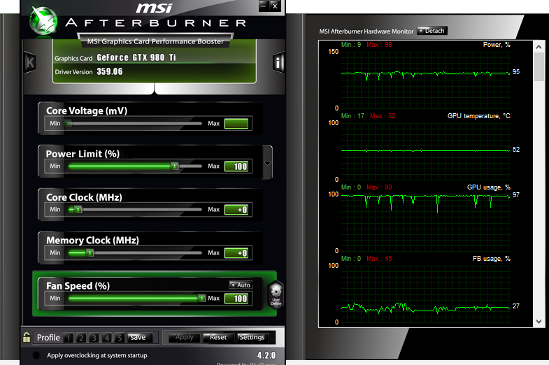 how to show my cpu temp in msi afterburne