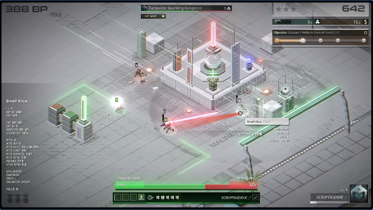 Game Gif, shows combat bots fighting each other