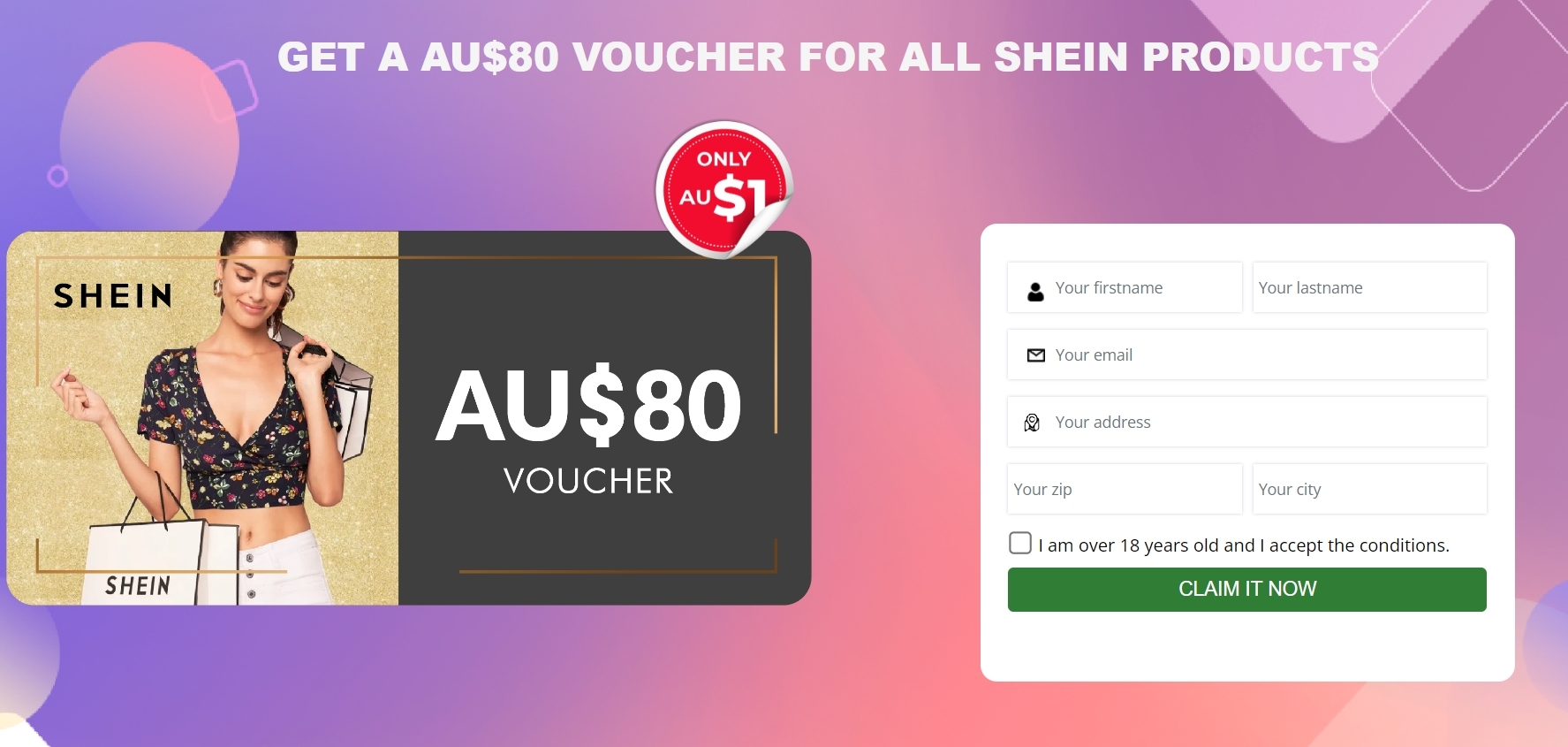 [CC Submit] AU | Shein $80 | FB Pixel