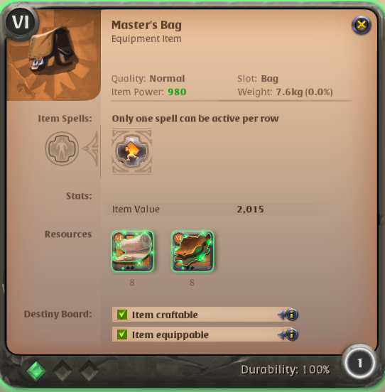 albion online backpack