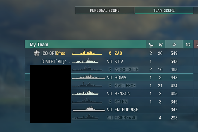 world of warships match stats in game