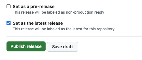 Publish release