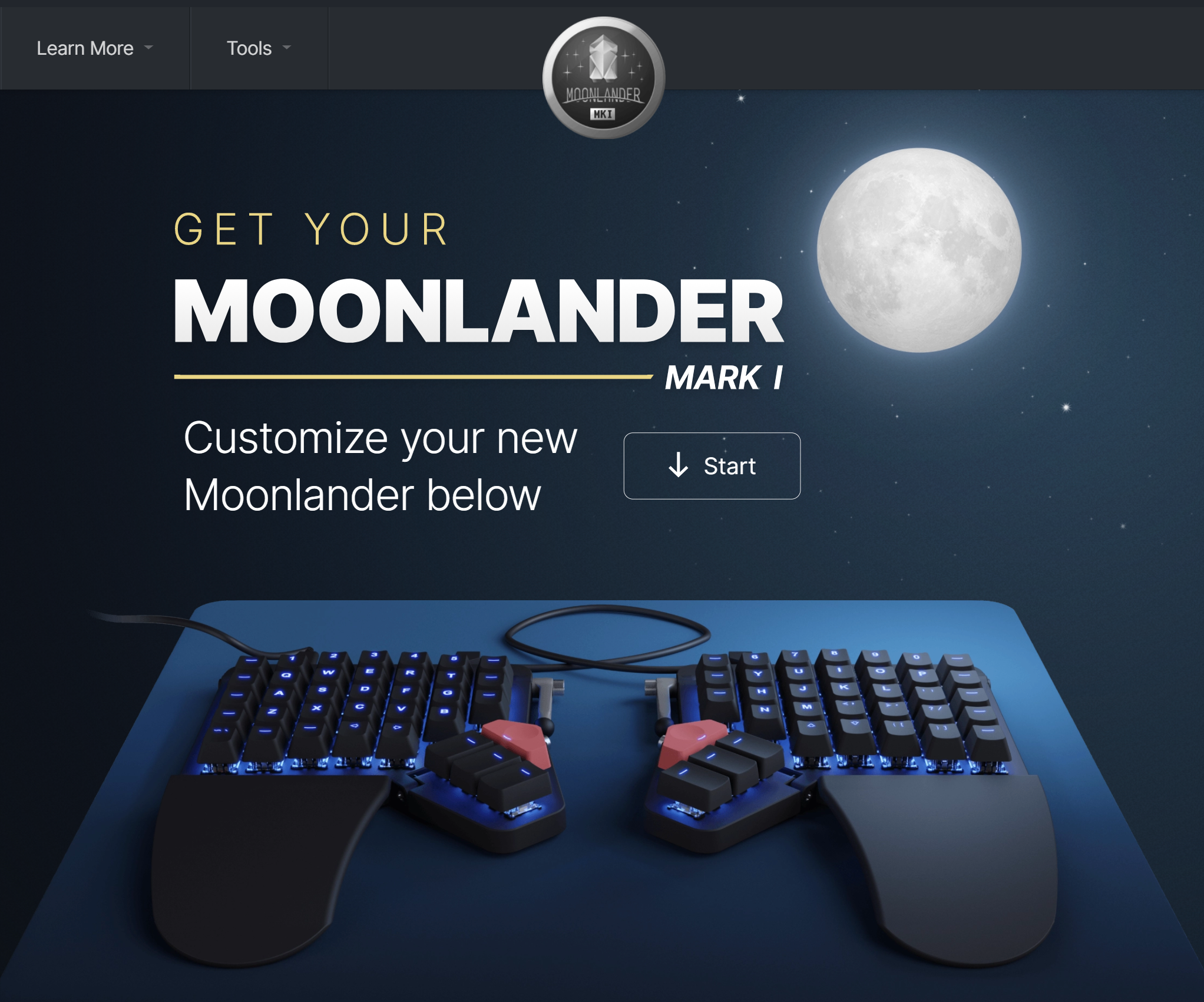 ZSA Moonlander Mark I 茶軸とPlatformのセット-