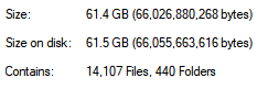 61.4gb, 14,107 files, 440 folders worth of maps and tiles