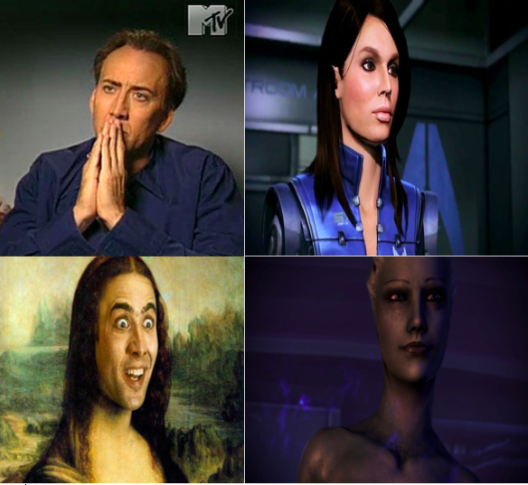 What would happen if dah man, Nicolas Cage himself played ME3