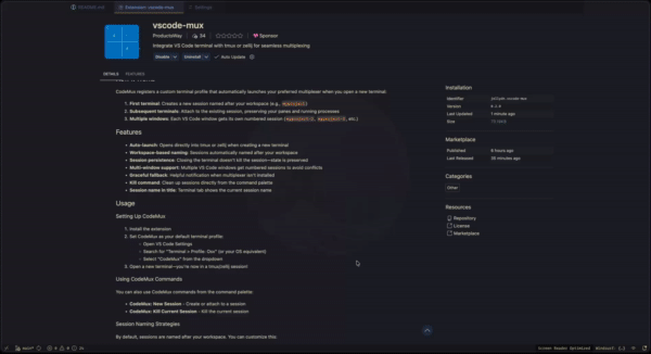 Codemux - New session