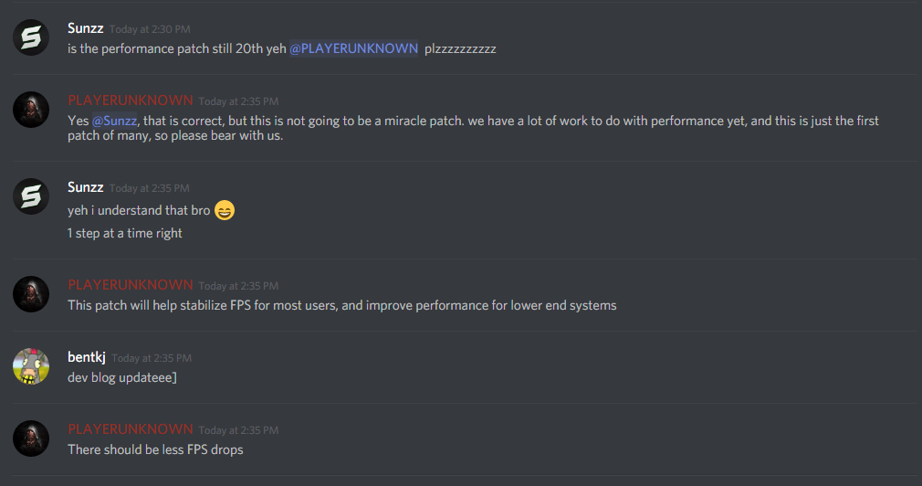 Teased Patch Notes in Discord Chat : r/PUBATTLEGROUNDS