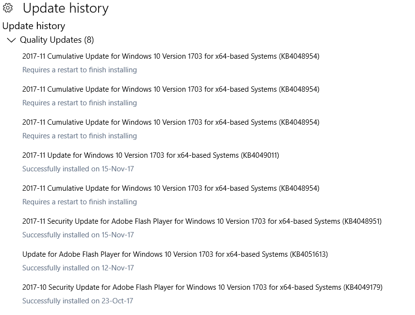 November Windows 10 Cumulative Updates are out! KB4048955 (1709