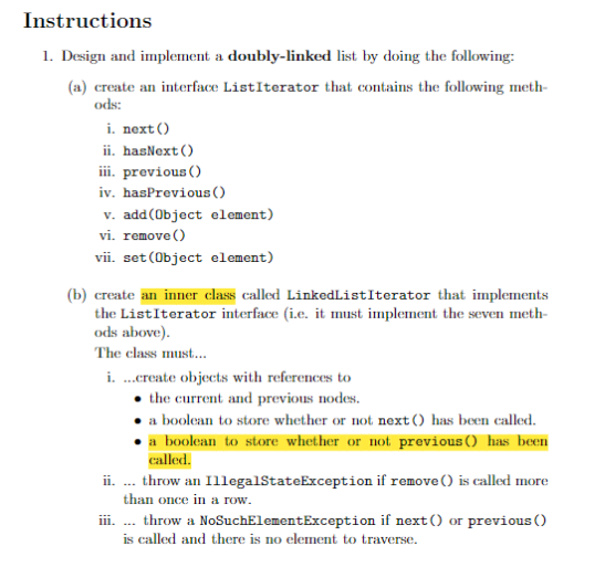 Solved Instructions 1. Design And Implement A | Chegg.com