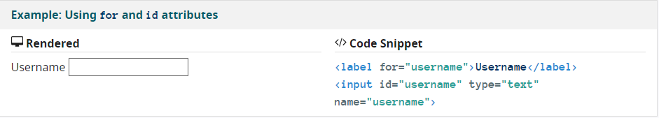 A rendered image of a form item with proper labeling and a coding exerpt