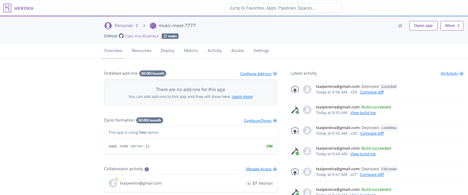 Heroku Screenshot