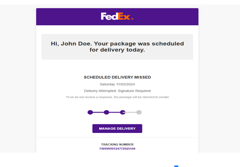 ⚫ FedEx ⚡ Letter High Quality Send Inbox HTML