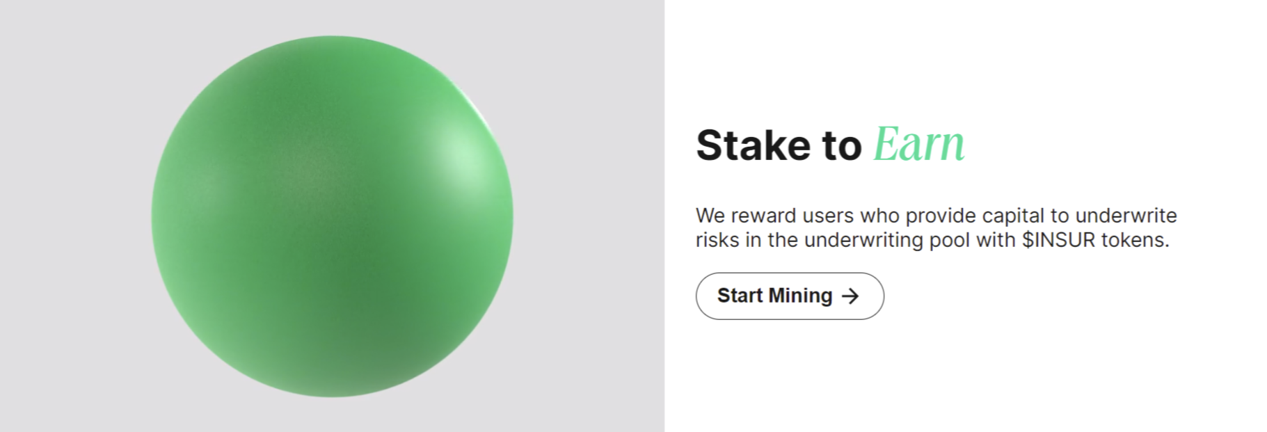 Earn rewards in INSUR tokens. 