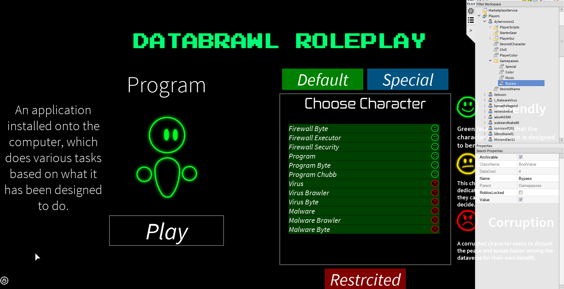 Databrawl Characters Roblox Virus Malware Programs Firewall.
