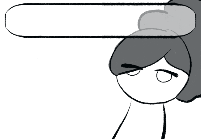 A woman surprised at a textbox reading "ANGELICA VON SHOODALE" with SHOODALE crossed out with an x and frowning face underneath.