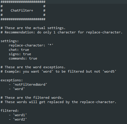 ChatFilter+ | SpigotMC - High Performance Minecraft