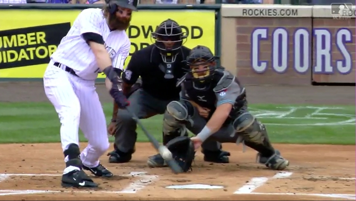 Charlie Blackmon Swing Freeze Frame