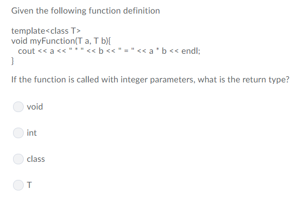 Solved Given The Following Function Definition | Chegg.com